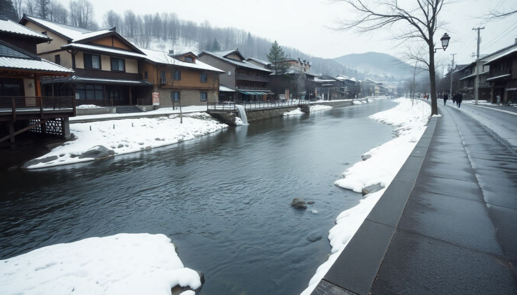 玉造温泉の3月の雪への服装と注意点